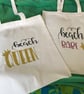 Tote Bags, with slogans on in organic cotton 5oz tote bags with vinyl writing on - Image 1