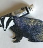 Badger collage aceo - Image 3