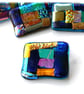 Patchwork  Brooch 108 Dichroic Fused Glass Handmade  - Image 4