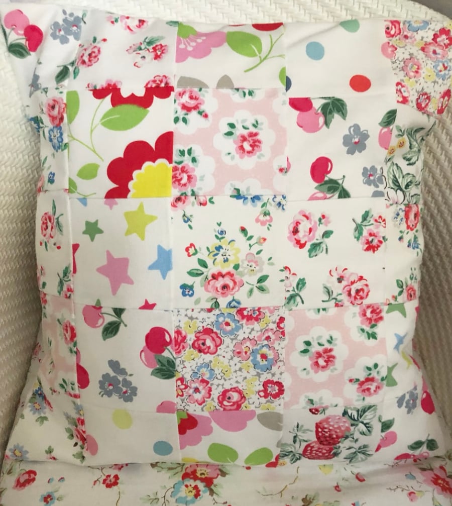 Cath kidston fabric patchwork cotton  cushion cover