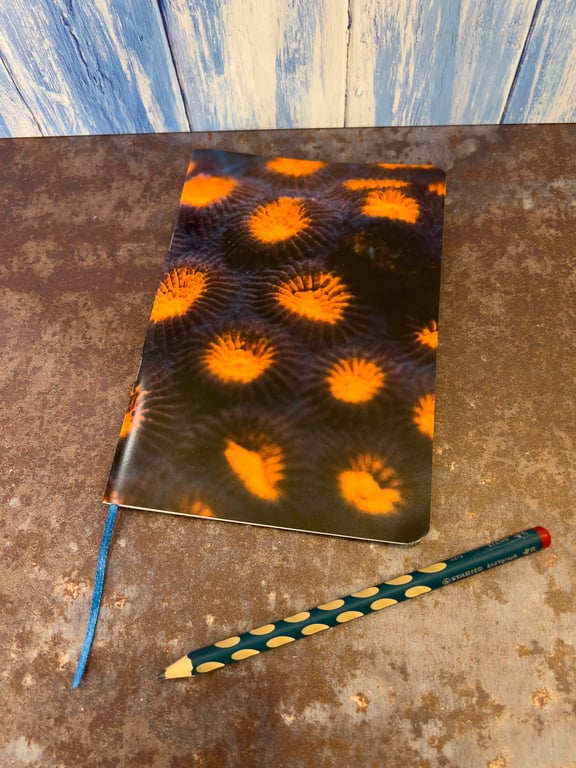 Notebook, Marine themed, A5 (ish), made from up-cycled and recycled materials.
