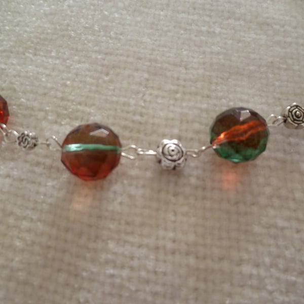 Red & Green Bead Necklace