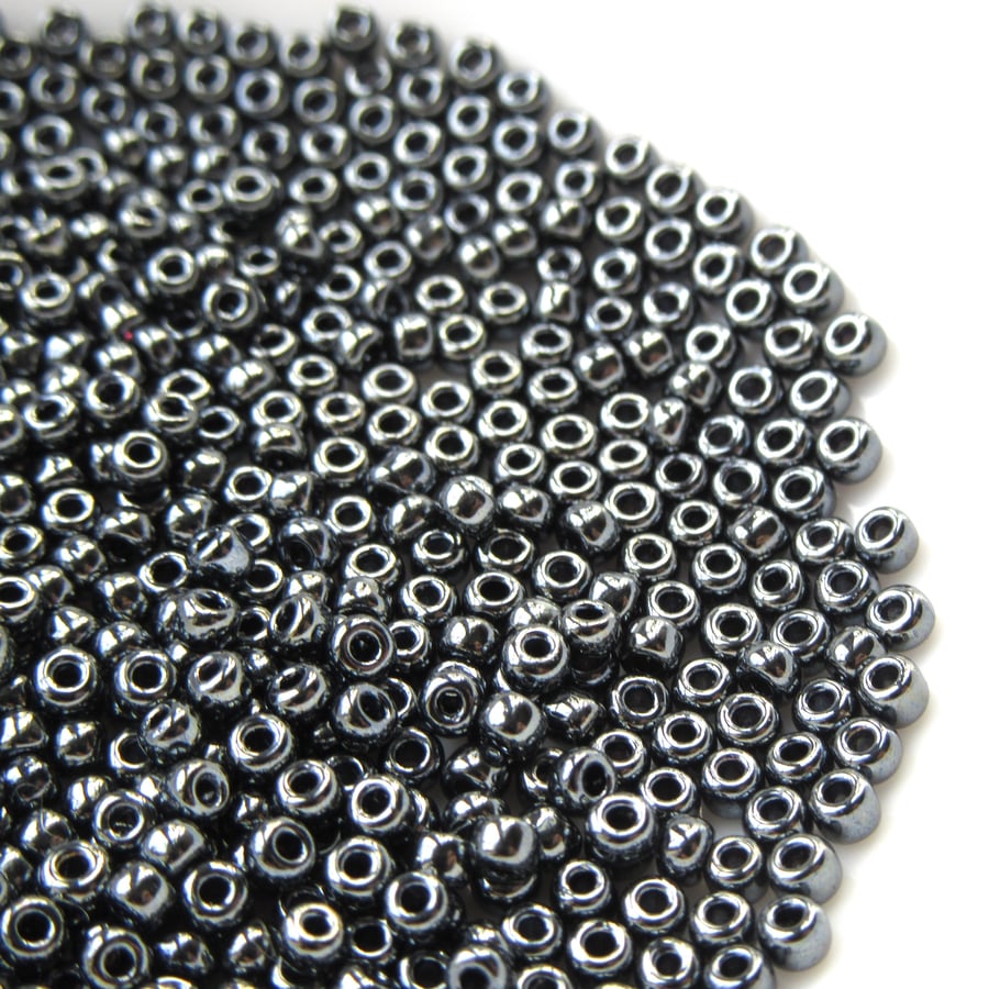 Gunmetal Seed Beads 3mm
