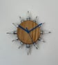 Sunburst Wall Clock, Repurposed Spark Plugs - Image 8