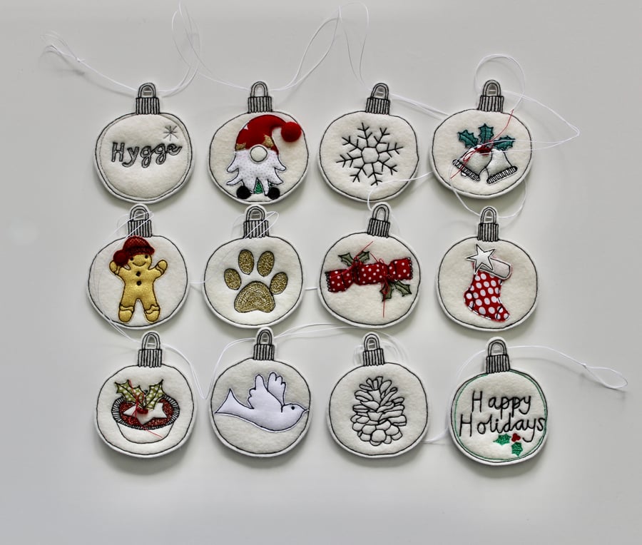 'Bauble Garland Two' - Hanging Decoration