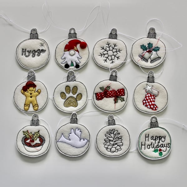 Special Order for Carole - 'Bauble Garland Two' - Hanging Decoration