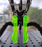Cipher Key Cyber Earrings Green Circuit Board Cyberpunk Rave Punk See Through - Image 3