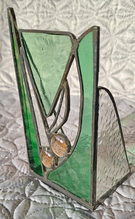 Stained Glass Tea Light Candle Holder Suncatcher