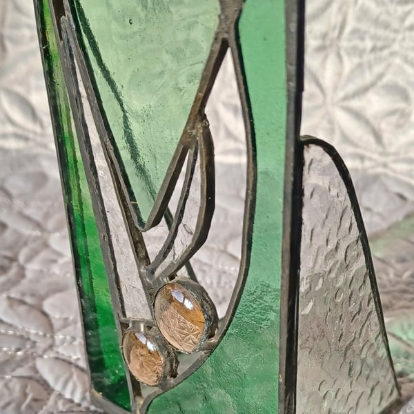 Stained Glass Tea Light Candle Holder Suncatcher