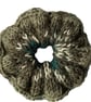 Hand Knitted Hair Scrunchie Bobble Bun Topper Handmade Accessories Teal Green - Image 2