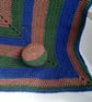 Handmade baby, square blanket with matching rattle - Image 2