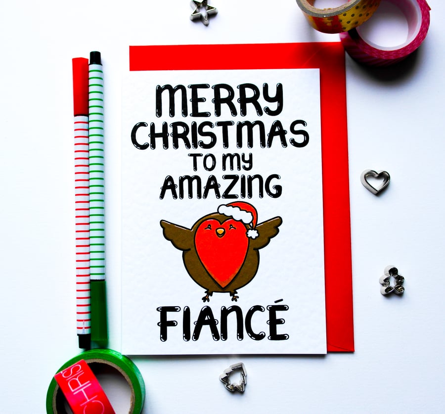 Christmas Card for Fiance, Christmas Card For A Husband To Be