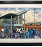 Queens Pk. L Hampden. Q'ns Park Football Club F.C Art Print 14" x 11" Frame 