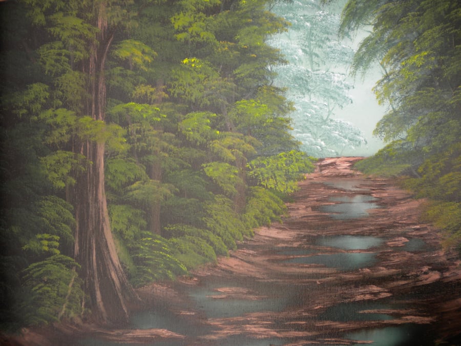 After the rain original oil painting