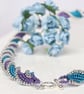 Purple and Teal Spiral Rope Necklace - Image 2