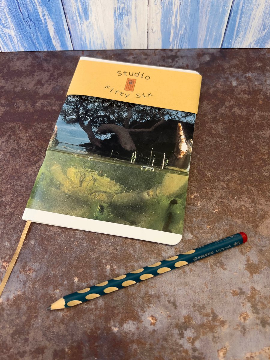 Notebook, Marine themed, A5 (ish), made from up-cycled and recycled materials.