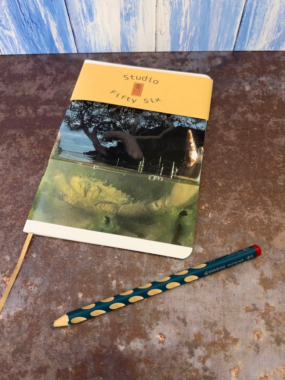Notebook, Marine themed, A5 (ish), made from up-cycled and recycled materials.