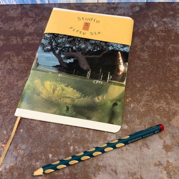 Notebook, Marine themed, A5 (ish), made from up-cycled and recycled materials.