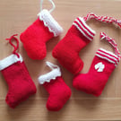 Mini Christmas stocking coin holder