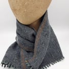 Lush two-tone textured lambswool scarf – Lavender grey