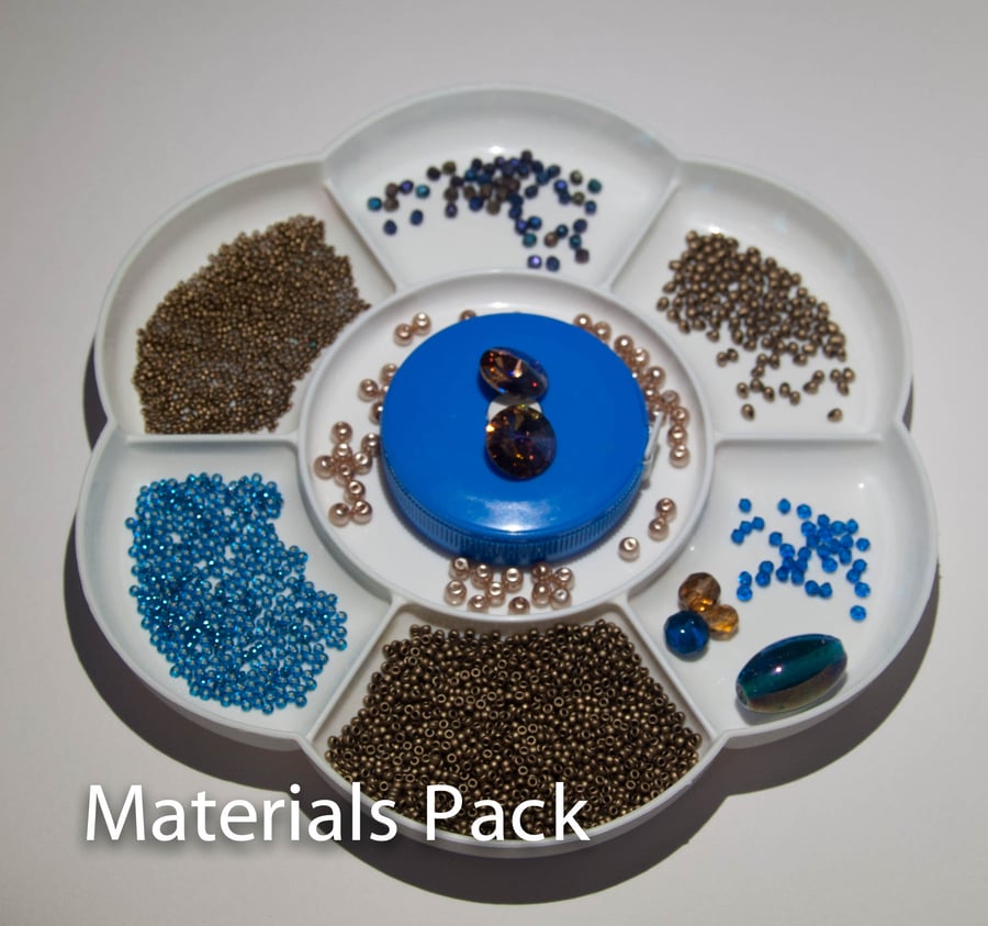 Materials Pack for Baroque Tape Measure Surround - Bronze & Capri Blue