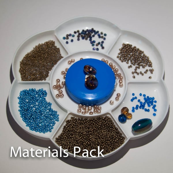 Materials Pack for Baroque Tape Measure Surround - Bronze & Capri Blue