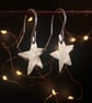Brass Star Christmas Earrings