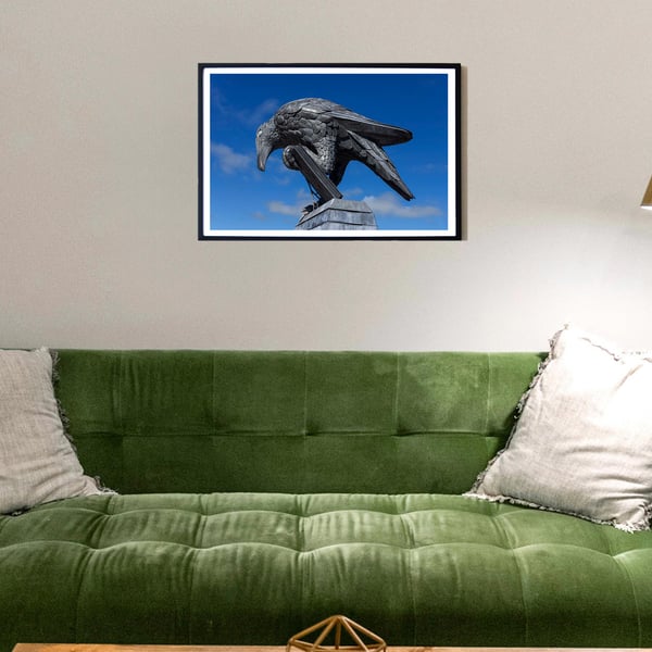 Rook with a Book, Fowey, Cornwall wall art print