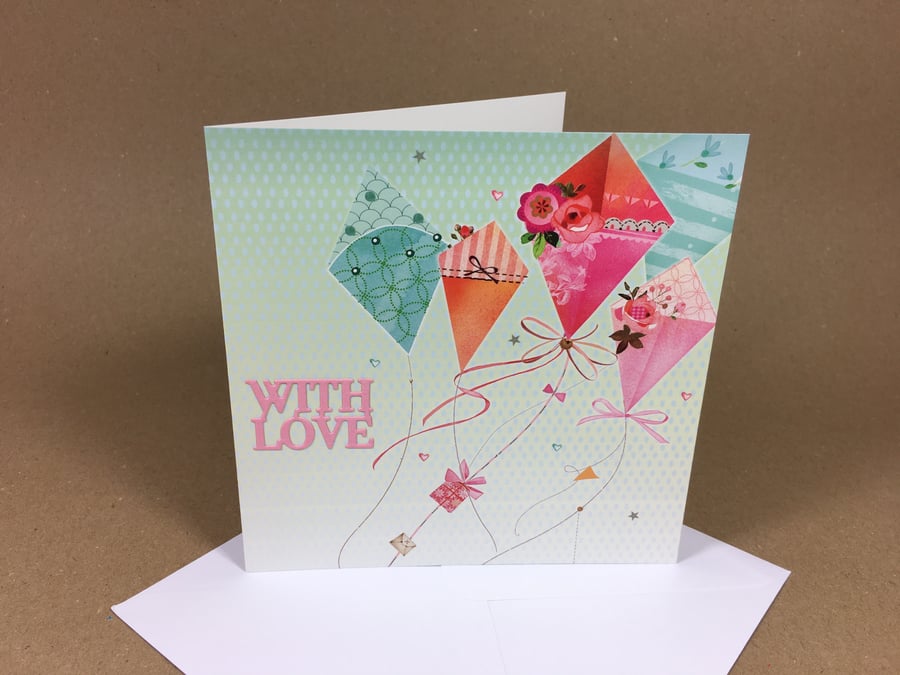 With Love Greetings Card Free postage within the UK