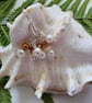 Huggie Cluster Pearls & Ethiopian Wello Opal Sterling Silver Earrings  - Image 7