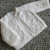 14" Newborn One Button Knots Cardigan 