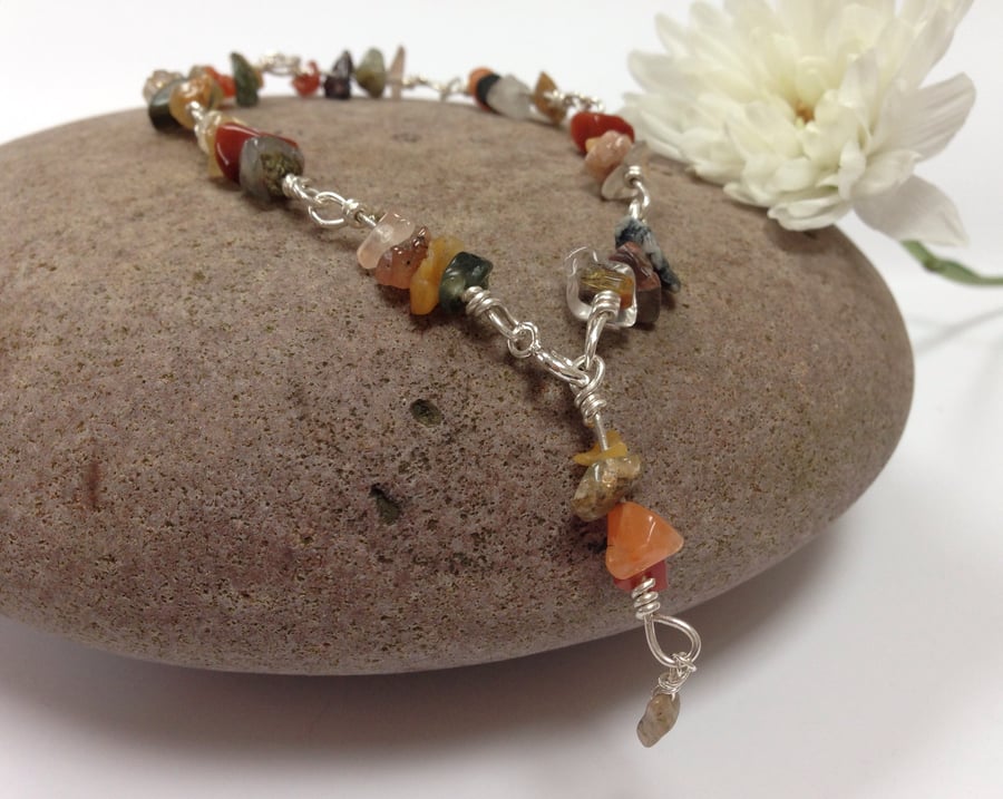 Sterling Silver Mixed Quartz Bracelet