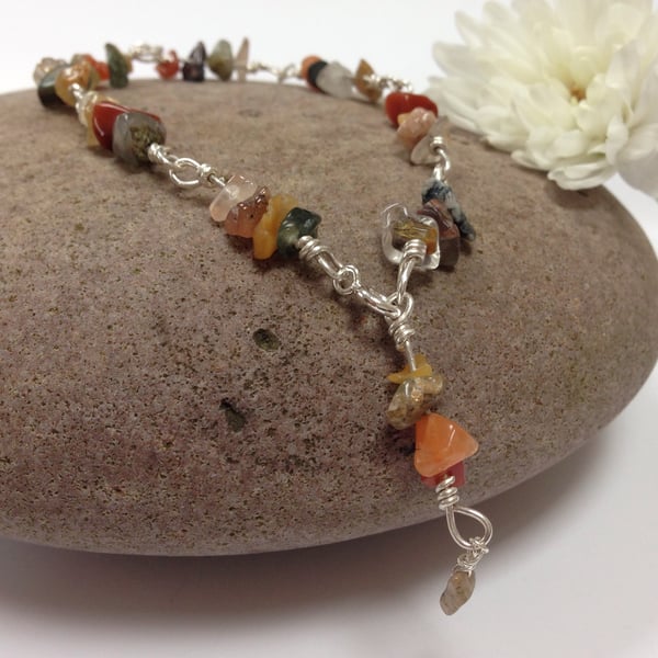 Sterling Silver Mixed Quartz Bracelet