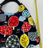Handmade fully lined owl tree cotton tapestry hobo bag with faux leather detail - Image 7