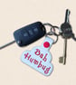 Bah Humbug Keyring - Funny Christmas Faux Leather Accessory - Image 2