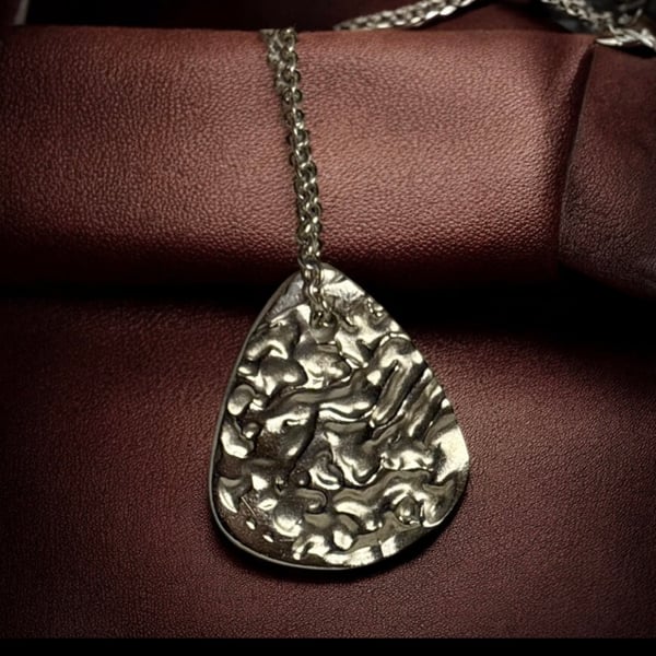 Ripples silver pendant necklace
