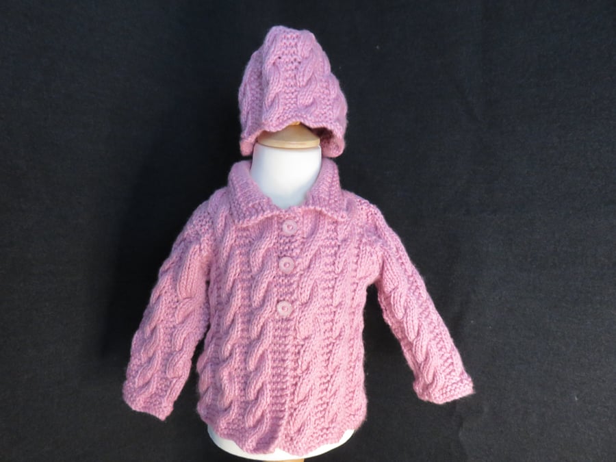 Girls cable knit jacket 