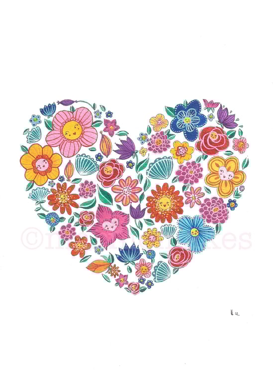 Flower Friends - A5 Giclee print