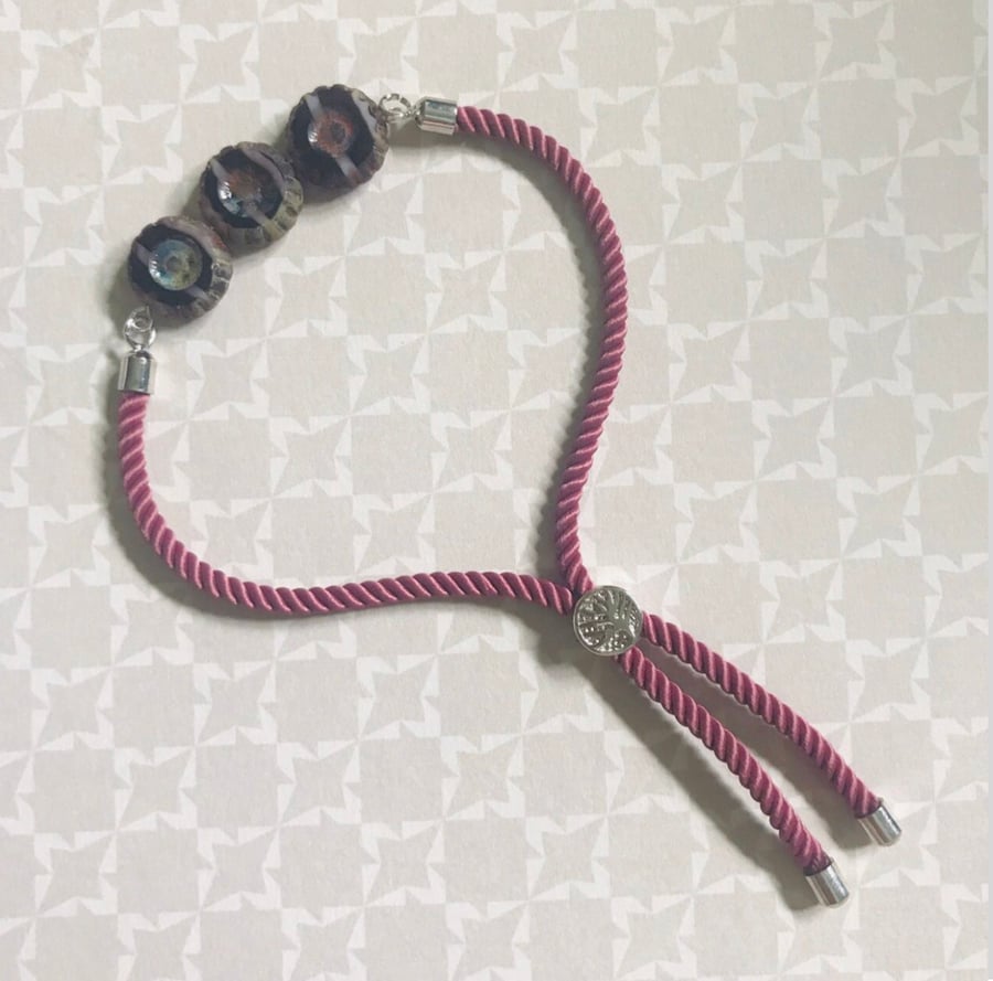 Pink Cord Bracelet 