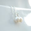 Pearl Earring and Necklace set, Custom Listing for Alison
