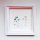 Sea Glass Flowers Floral Wall Art 