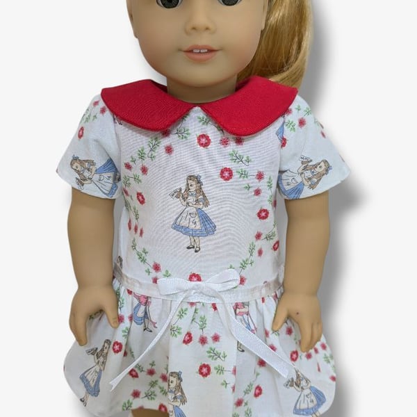Alice In Wonderland 18" Doll Dress for American Girl Doll Our Generation 