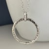 Silver Circle Pendant Necklace