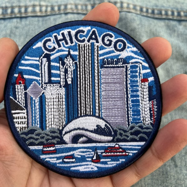 Chicago USA Embroidered Patch Iron On Sew On Badge