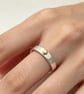 Gold Button Silver Ring  - Image 8