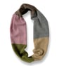 Colourblock Infinity Scarf - Green Heather Grey