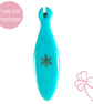 Long Light Blue & Silver Fused Glass Christmas Tree Decoration  - Image 1