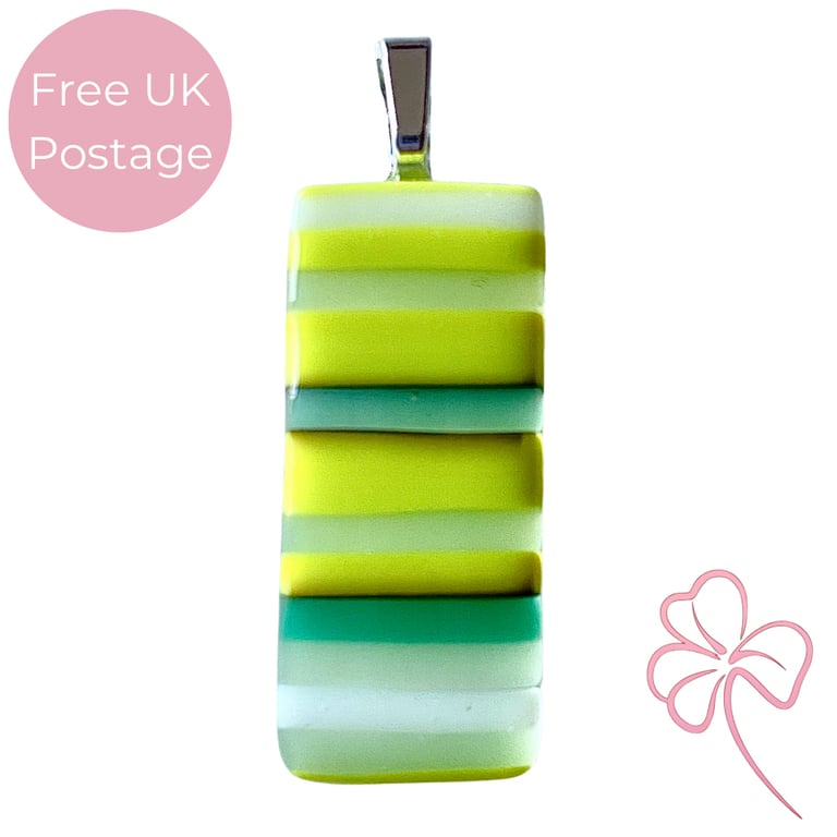 Stringer Stripes Glass Pendant 6