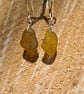 Honey Amber Seaglass Earrings - Image 2