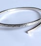 Narrow Hammered Bangle, Sterling Silver - Image 6